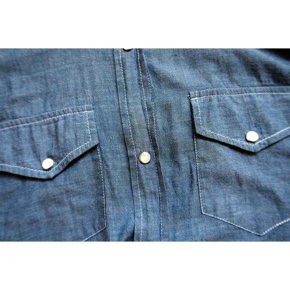 ULLA JOHNSON Willie Chambray Embroidered Western Snap Front Shirt Top 0 XS $230 - Picture 11 of 13